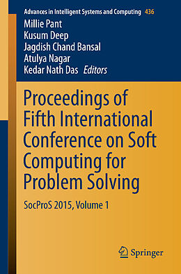 Couverture cartonnée Proceedings of Fifth International Conference on Soft Computing for Problem Solving de 