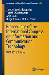 Couverture cartonnée Proceedings of the International Congress on Information and Communication Technology de 