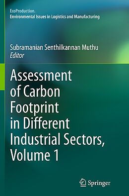 Couverture cartonnée Assessment of Carbon Footprint in Different Industrial Sectors, Volume 1 de 