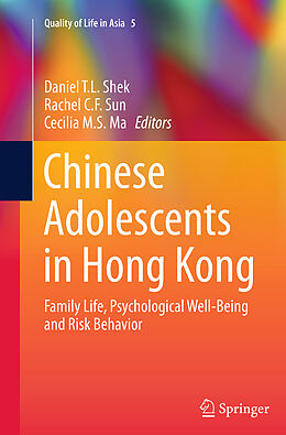 Couverture cartonnée Chinese Adolescents in Hong Kong de 