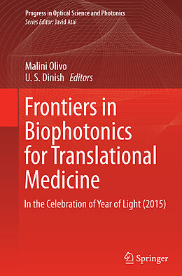 Couverture cartonnée Frontiers in Biophotonics for Translational Medicine de 