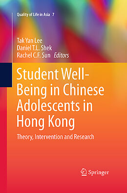 Couverture cartonnée Student Well-Being in Chinese Adolescents in Hong Kong de 