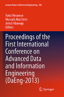 Kartonierter Einband Proceedings of the First International Conference on Advanced Data and Information Engineering (DaEng-2013) von 