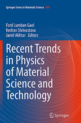 Couverture cartonnée Recent Trends in Physics of Material Science and Technology de 