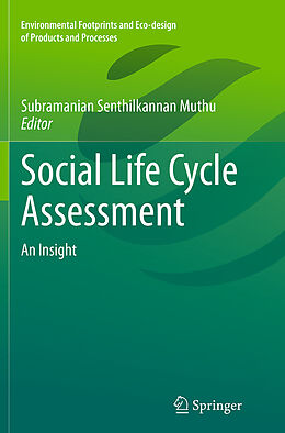 Couverture cartonnée Social Life Cycle Assessment de 