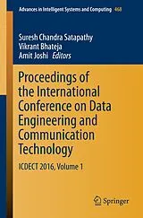 Kartonierter Einband Proceedings of the International Conference on Data Engineering and Communication Technology von 