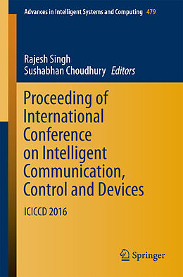 Kartonierter Einband Proceeding of International Conference on Intelligent Communication, Control and Devices von 