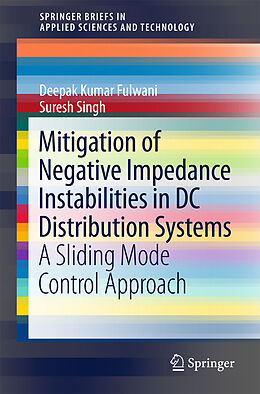 Kartonierter Einband Mitigation of Negative Impedance Instabilities in DC Distribution Systems von Deepak Kumar Fulwani, Suresh Singh