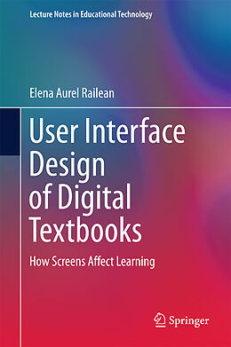 Livre Relié User Interface Design of Digital Textbooks de Elena Aurel Railean