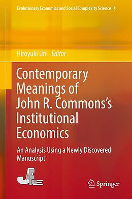 E-Book (pdf) Contemporary Meanings of John R. Commons's Institutional Economics von 