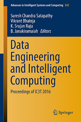 Kartonierter Einband Data Engineering and Intelligent Computing von 
