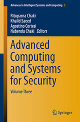 Couverture cartonnée Advanced Computing and Systems for Security de 