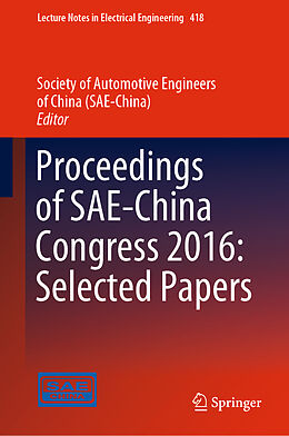 Fester Einband Proceedings of SAE-China Congress 2016: Selected Papers von 