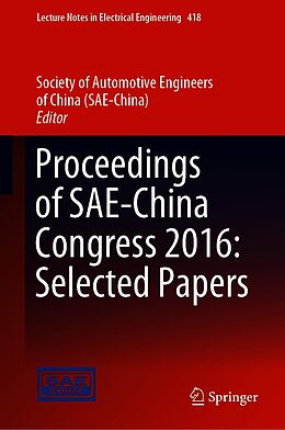 E-Book (pdf) Proceedings of SAE-China Congress 2016: Selected Papers von 