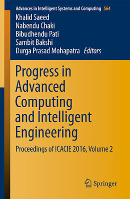 Couverture cartonnée Progress in Advanced Computing and Intelligent Engineering de 