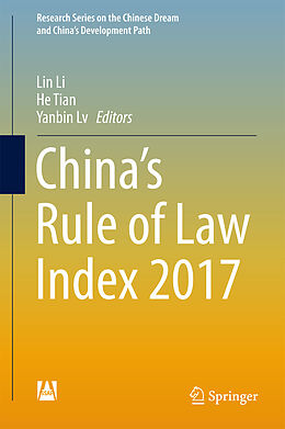 Livre Relié China s Rule of Law Index 2017 de 