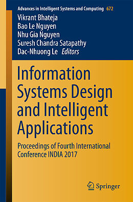 Couverture cartonnée Information Systems Design and Intelligent Applications de 