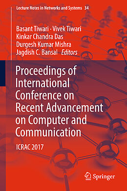 Livre Relié Proceedings of International Conference on Recent Advancement on Computer and Communication de 