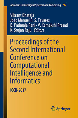 Couverture cartonnée Proceedings of the Second International Conference on Computational Intelligence and Informatics de 