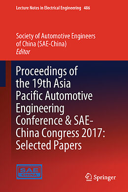Fester Einband Proceedings of the 19th Asia Pacific Automotive Engineering Conference & SAE-China Congress 2017: Selected Papers von 
