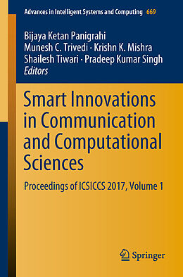 Couverture cartonnée Smart Innovations in Communication and Computational Sciences de 