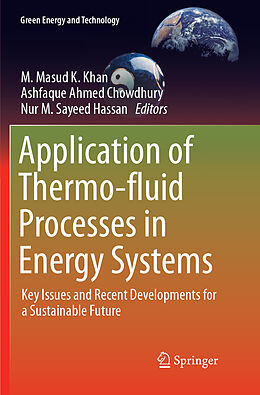 Couverture cartonnée Application of Thermo-fluid Processes in Energy Systems de 