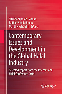 Couverture cartonnée Contemporary Issues and Development in the Global Halal Industry de 