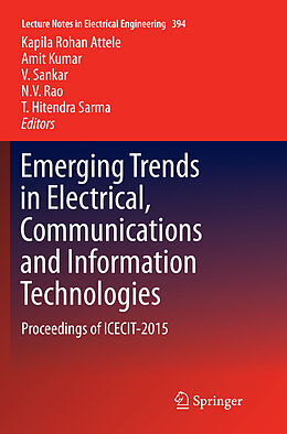 Kartonierter Einband Emerging Trends in Electrical, Communications and Information Technologies von 