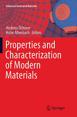 Couverture cartonnée Properties and Characterization of Modern Materials de 