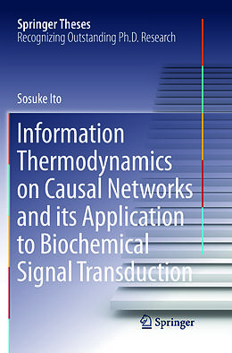 Couverture cartonnée Information Thermodynamics on Causal Networks and Its Application to Biochemical Signal Transduction de Sosuke Ito