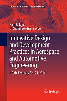 Couverture cartonnée Innovative Design and Development Practices in Aerospace and Automotive Engineering de 