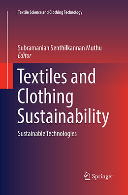 Couverture cartonnée Textiles and Clothing Sustainability de 