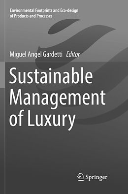 Couverture cartonnée Sustainable Management of Luxury de 