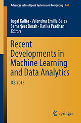 Couverture cartonnée Recent Developments in Machine Learning and Data Analytics de 