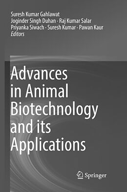 Couverture cartonnée Advances in Animal Biotechnology and its Applications de 