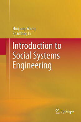 Couverture cartonnée Introduction to Social Systems Engineering de Shantong Li, Huijiong Wang