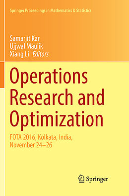 Couverture cartonnée Operations Research and Optimization de 