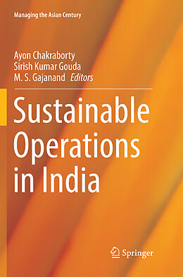 Couverture cartonnée Sustainable Operations in India de 