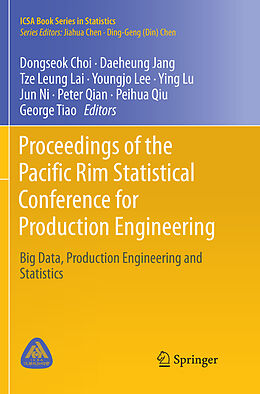 Couverture cartonnée Proceedings of the Pacific Rim Statistical Conference for Production Engineering de 