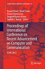 Couverture cartonnée Proceedings of International Conference on Recent Advancement on Computer and Communication de 