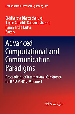 Kartonierter Einband Advanced Computational and Communication Paradigms von 