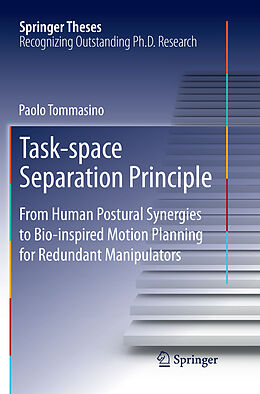 Couverture cartonnée Task-space Separation Principle de Paolo Tommasino