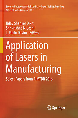 Kartonierter Einband Application of Lasers in Manufacturing von 