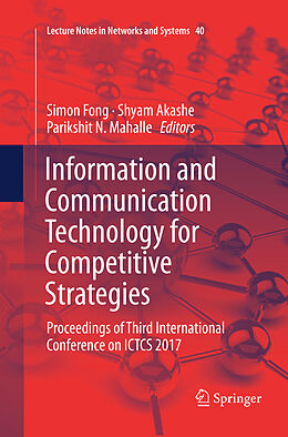 Couverture cartonnée Information and Communication Technology for Competitive Strategies de 