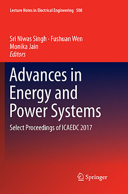Kartonierter Einband Advances in Energy and Power Systems von 
