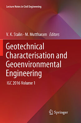 Kartonierter Einband Geotechnical Characterisation and Geoenvironmental Engineering von 