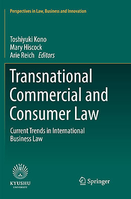 Couverture cartonnée Transnational Commercial and Consumer Law de 