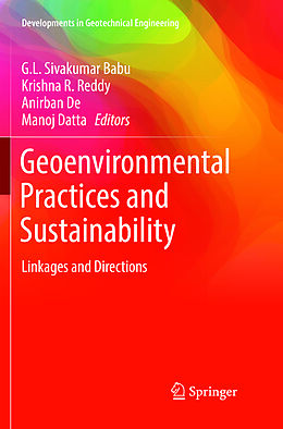 Couverture cartonnée Geoenvironmental Practices and Sustainability de 