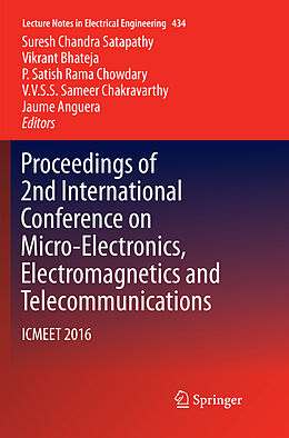 Kartonierter Einband Proceedings of 2nd International Conference on Micro-Electronics, Electromagnetics and Telecommunications von 