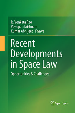 Couverture cartonnée Recent Developments in Space Law de 